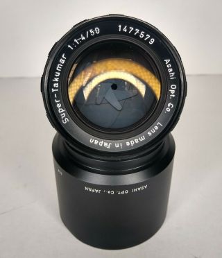 [nearmint] Pentax Takumar 50mm F1.  4 8elements M42 Lens Rare