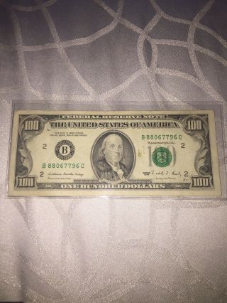 Series 1988 Old Vintage $100 Dollar Note Us Currency
