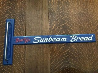 Vintage Sunbeam Bread Push/open Door Embossed Enamel Sign