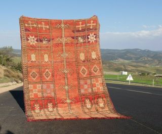 Vintage Authentic Boujaad Berber Handmade /moroccan Rug - Teppich 8 