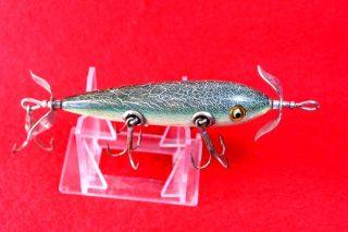 Vintage South Bend 5 Hook Minnow Fishing Lure Glass Eyes S/B Stamped Props 3