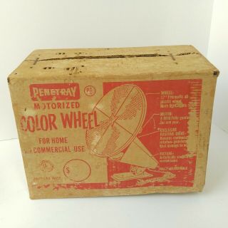 Vintage Penetray Motorized Color Wheel For Aluminum Christmas Tree W/box