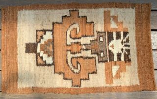 Vintage Native American Indian Woven Wool Rug Wall Decor Hand Made 42 