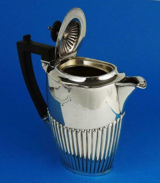 Smart ANTIQUE SILVER PLATE HOT WATER JUG 1900 William Hutton & Sons 2