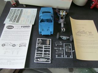 Vintage 1/24 Blue Cox Ford Gt Slot Car & Box