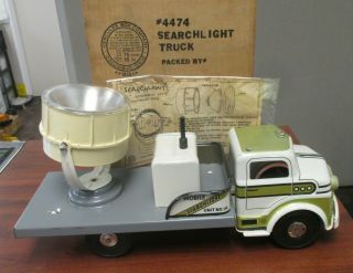 Vintage Marx Mobile Searchlight Truck 4474 Toy W/orig Box