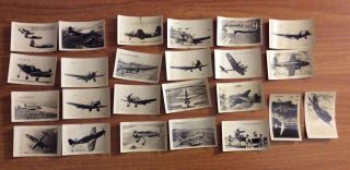 24 Vintage Ww2 Photo Postcards Of U.  S.  Airplanes Bombers Etc 2 5/8 " X 1 5/8 "