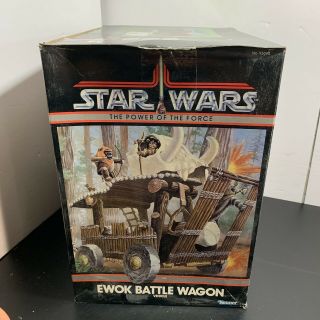 Vintage Star Wars Power of the Force EWOK BATTLE WAGON w/Original Box POTF 4