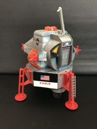 Vintage Dsk Japan Tin Battery Op Apollo 11 American Eagle Space Lunar Module Toy