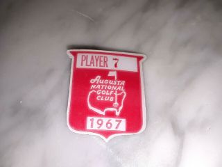 Rare Deane Beman 1967 Masters Tournament Contestant Pin Badge Palmer,  Nicklaus