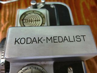 Vintage Kodak Medalist Supermatic No 2 35mm Camera In Leather Case 100mm Lens VG 9