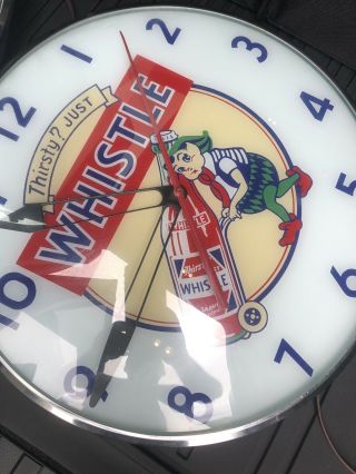 VINTAGE Pam BUBBLE Whistle COLA ADVERTISING CLOCK.  Country Store.  Garage.  Sign 2