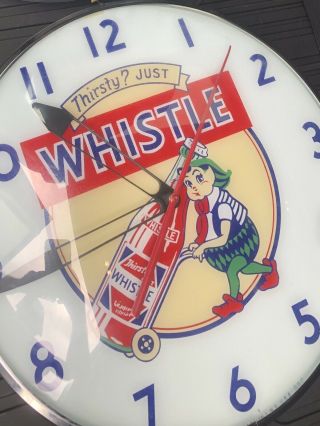 VINTAGE Pam BUBBLE Whistle COLA ADVERTISING CLOCK.  Country Store.  Garage.  Sign 3