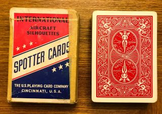 Vintage Bicycle Ww2 Spotter Playing Cards; Complete Box 52,  Joker,