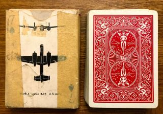 Vintage BICYCLE WW2 SPOTTER Playing Cards; COMPLETE BOX 52,  JOKER, 2