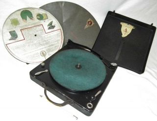 RARE POLLY PORTABLE SMALL PORTABLE 78 RPM PHONOGRAPH GRAMOPHONE RECORD PLAYER 2