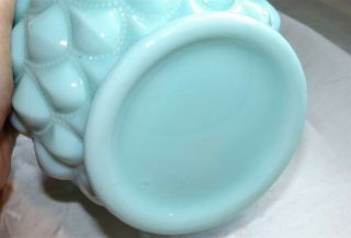 Vintage Fostoria Frisco vase candy dish Sea Mist Blue Green Aqua Glass 1950 ' s 7