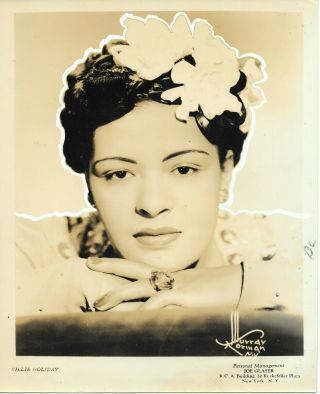 1940s Vintage Photo Billie Holiday 8x10 Studio Image Head Shot 3
