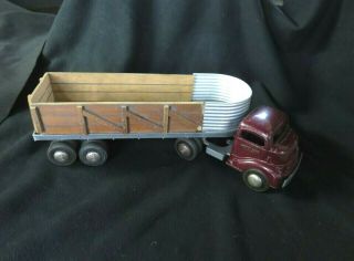 Vintage Smith Miller Smitty Toy Truck.  " Sunkist Special ".  Cherry Maroon.  Rare.