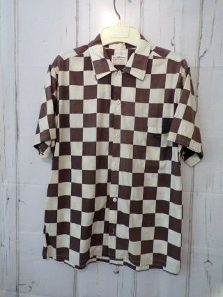 Vintage Firestone Checkered Flag Racing Shirt Lion Uniform 331
