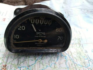 Vintage Bsa D Shape Chronometric Speedometer 70 Mph Spares Repair Project