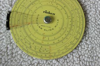 VINTAGE PICKETT CIRCULAR SLIDE RULE Model 111 - ES RARE 7