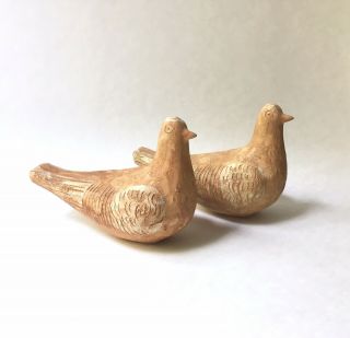 Bitossi Pottery Scavo Dove Figurines Sculptures Vintage 1950s Italy Raymor