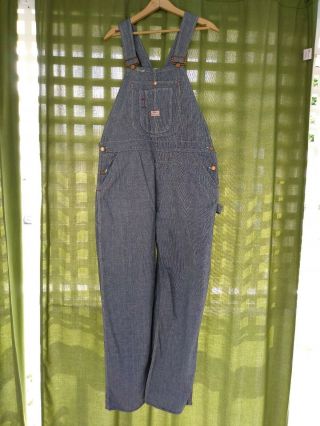 Vtg Jc Penney Overalls Union Made Usa 38 X 30