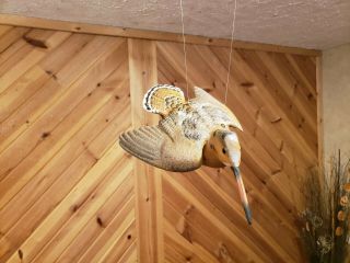 Woodcock Wood Carving Upland Game Bird Carving Duck Decoy Casey Edwards