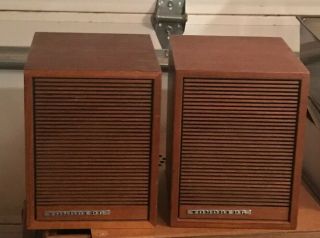 Vintage Tandberg Ht113 Bookshelf Speakers Set One Woofer Not.