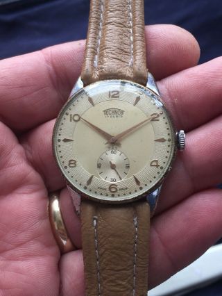 Vintage Technos 17 Rubis Watch Orologio Montre Uhren 2