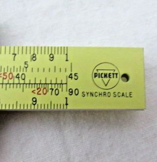 Vintage Pickett Slide Ruler Synchro Scale N600 - ES with Leather Case 4