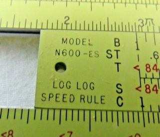 Vintage Pickett Slide Ruler Synchro Scale N600 - ES with Leather Case 6