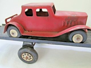 Vintage 1920 ' s Girard Marx Wyandotte toy Pressed Steel Auto Transport Attic Pick 2