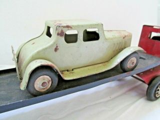 Vintage 1920 ' s Girard Marx Wyandotte toy Pressed Steel Auto Transport Attic Pick 3