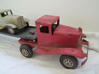 Vintage 1920 ' s Girard Marx Wyandotte toy Pressed Steel Auto Transport Attic Pick 4