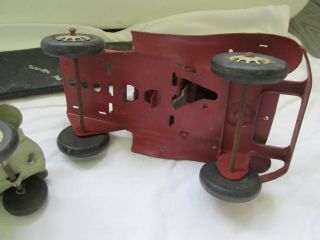 Vintage 1920 ' s Girard Marx Wyandotte toy Pressed Steel Auto Transport Attic Pick 6