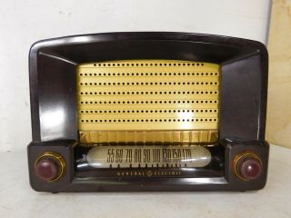 Vintage Retro 1940s General Electric Model 115 Bakelite Cabinet Top Tube Radio