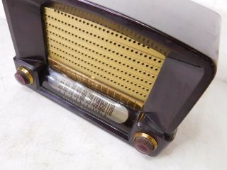Vintage Retro 1940s General Electric Model 115 Bakelite Cabinet Top Tube Radio 4