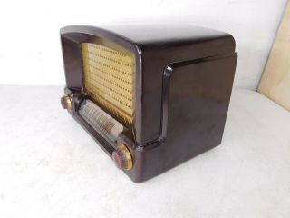 Vintage Retro 1940s General Electric Model 115 Bakelite Cabinet Top Tube Radio 6