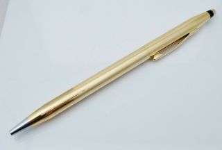 Cross Solid 14k Gold Ball Point Pen Vintage Yellow Presentation Box 585 Not Gf