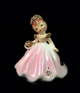 Vntg Josef Originals California Figurine Doll Of The Month Girl June Tilt Head