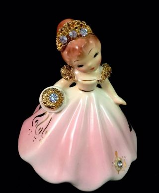 Vntg Josef Originals California Figurine Doll of the Month Girl JUNE Tilt Head 5