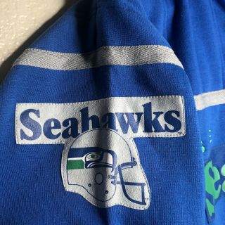 RARE Vintage Nike Seattle Seahawks 1/4 Zip Pullover Gray Tag TAGS sz M 4