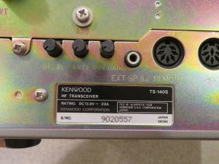 Kenwood TS - 140S Vintage Ham Radio Transceiver w/Mic SN 9020577 PRISTINE 11