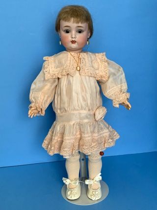 Antique German Bisque Head Doll With Pull String Crier Made By Simon & Halbig
