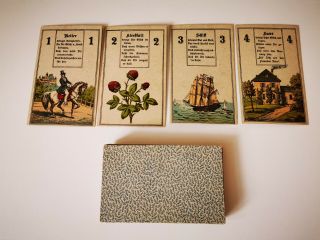 Antique Vintage C.  L.  Wüst Lenormand Fortune Telling Oracle Cards Decktarot
