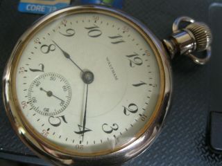 Rare Vintage Railway Waltham Imperial Pocket Watch.  Gold Plated