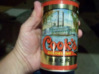 Cooks Goldblume Beer Robert E Lee Cone Top Evansville Indiana Rare Grade 1 Can