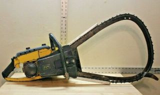 Vintage Mcculloch 660 Chainsaw 3:1 Gear Reduction Bow Blade Pulpwood Saw